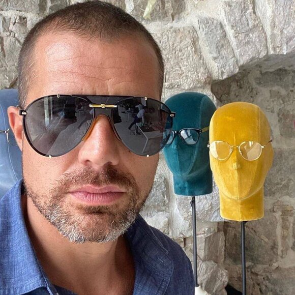 Gucci GG0740S 001 Aviator Sunglasses – Gold\Grey - Picture 3 of 11